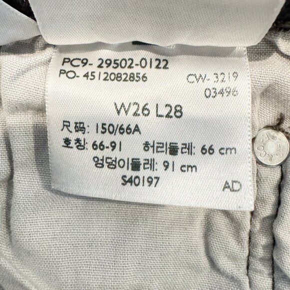 Levi’s 501 High Rise Button Fly Dark Wash Faded Black Jeans Raw Hem Size 26 - Picture 4 of 7